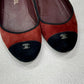 CHANEL Burgundy Suede Ballet Flats Size 39