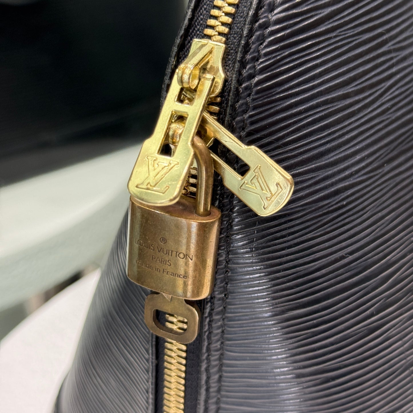 LOUIS VUITTON Alma BB Black Bag