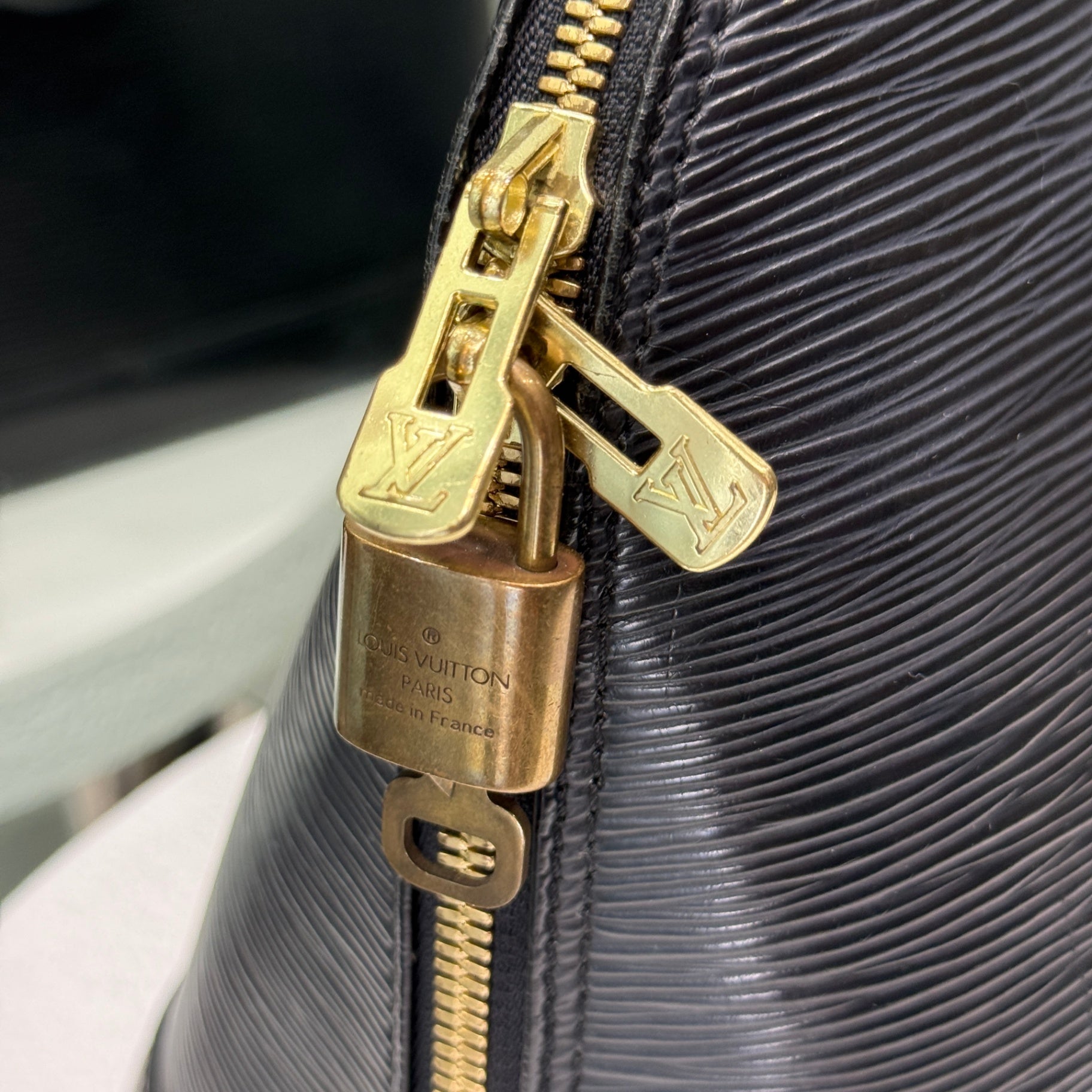 LOUIS VUITTON Alma BB Black Bag