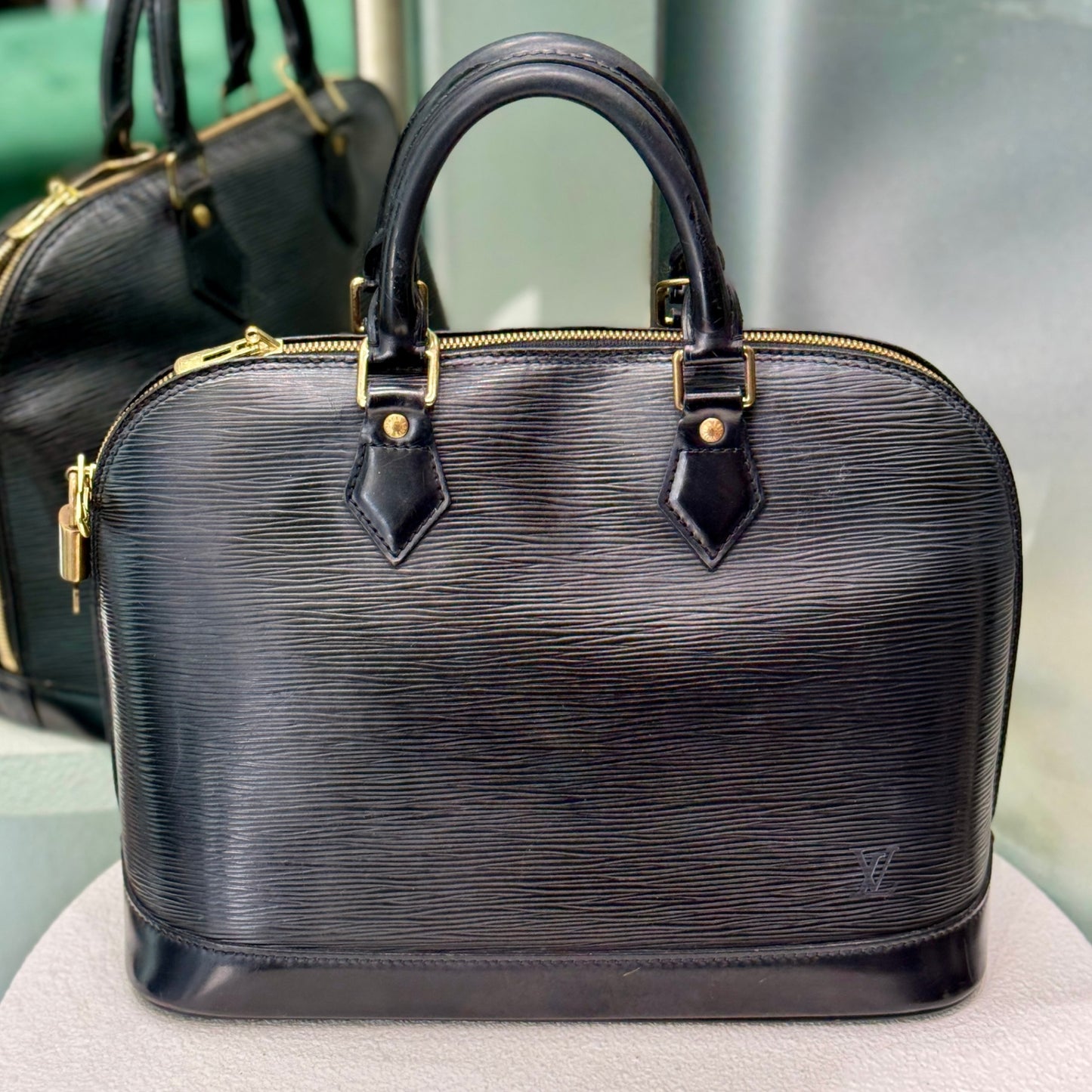 LOUIS VUITTON Alma BB Black Bag