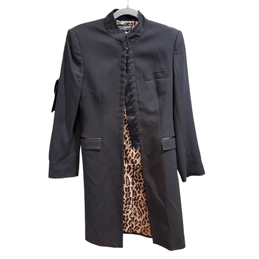 DOLCE & GABBANA Black Long Coat Size 42