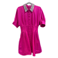 REBECCA VALLANCE Pink Embellished collar dress - size 8