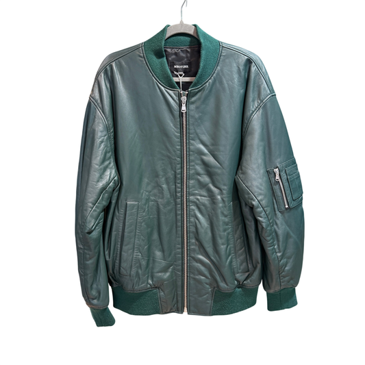MEOTINE Green leather Bomber size S