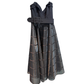 REBECCA VALLANCE Black Mesh Belted Strapless Dress Sz 8
