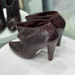 BALENCIAGA Brown Python Booties 39.5