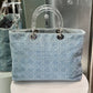 DIOR Lady Dior Denim Satchel Bag