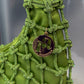 ROSANTICA NODI Beaded Mini Bag – Green Crystal Mesh