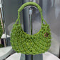 ROSANTICA NODI Beaded Mini Bag – Green Crystal Mesh