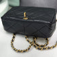 CHANEL Mini Flap with Top Handle - Black