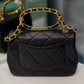CHANEL Mini Flap with Top Handle - Black