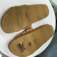 CHLOE Tan Woven Slides Size 40