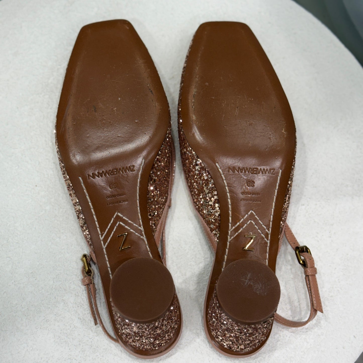 ZIMMERMANN Pink sequinned shoes Size 38