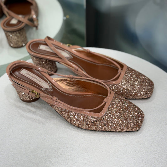 ZIMMERMANN Pink sequinned shoes Size 38