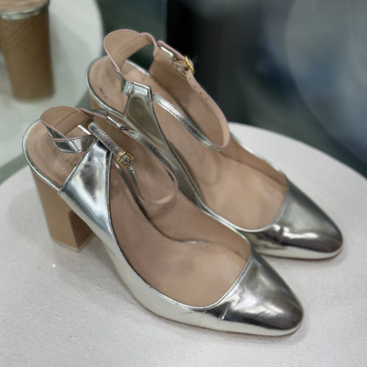 CHLOE Silver Heels Size 38