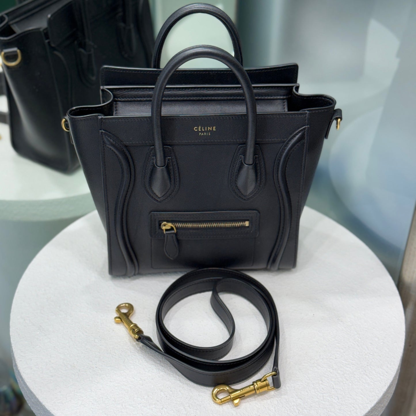 CÉLINE Black Nano Luggage Tote