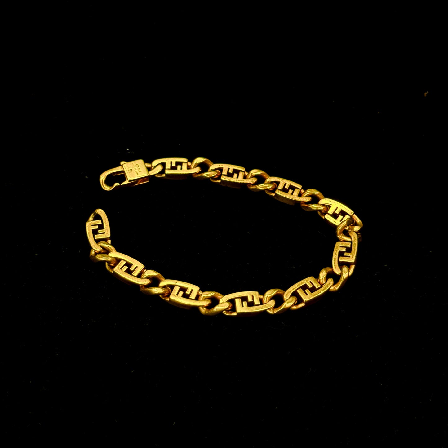 FENDI Gold-Tone FF Link Bracelet