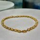 FENDI Gold-Tone Nugget Bead Necklace with FF Logo