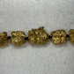 FENDI Gold-Tone Nugget Bead Necklace with FF Logo
