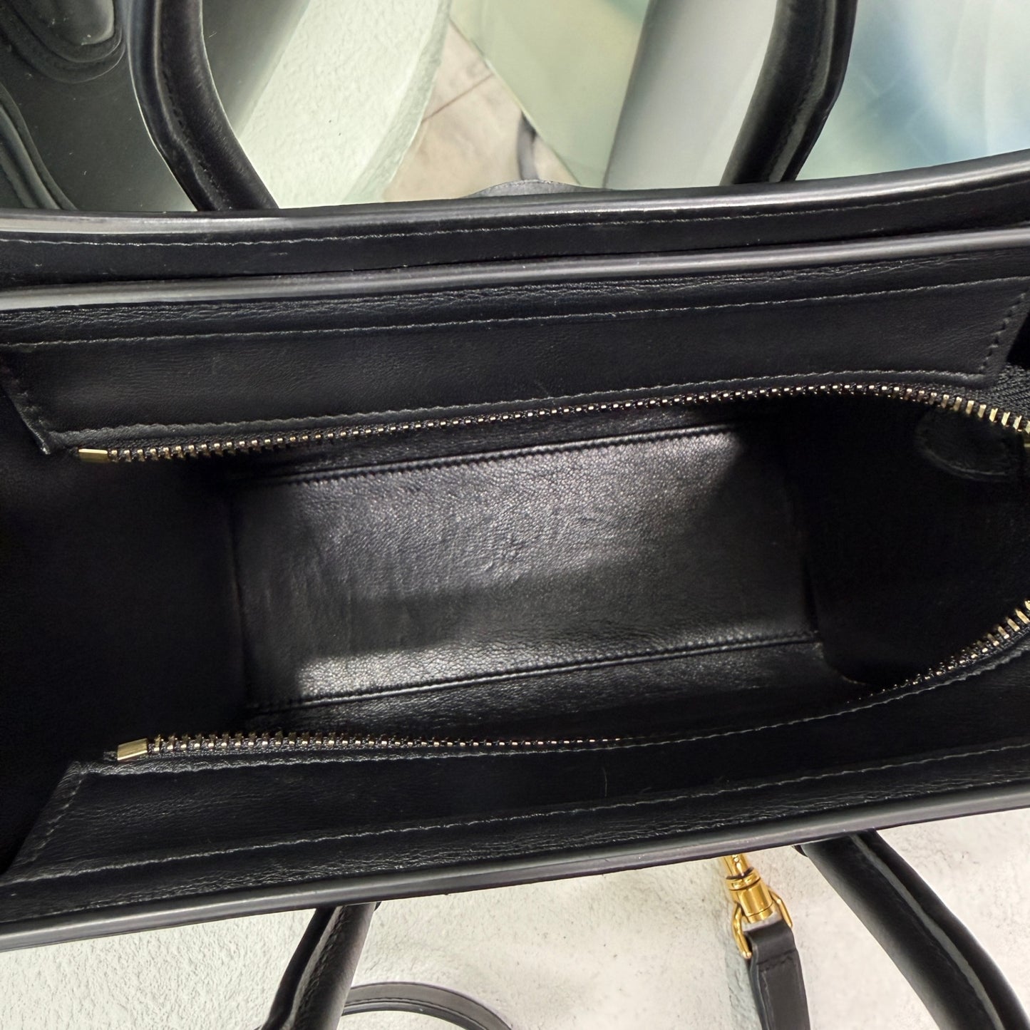 CÉLINE Black Nano Luggage Tote