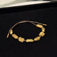 FENDI Gold-Tone Nugget Bead Bracelet FF Detail
