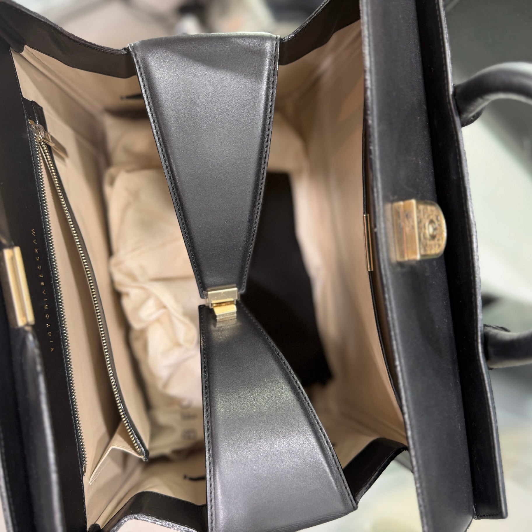 VICTORIA BECKHAM Leather Handle Box Bag