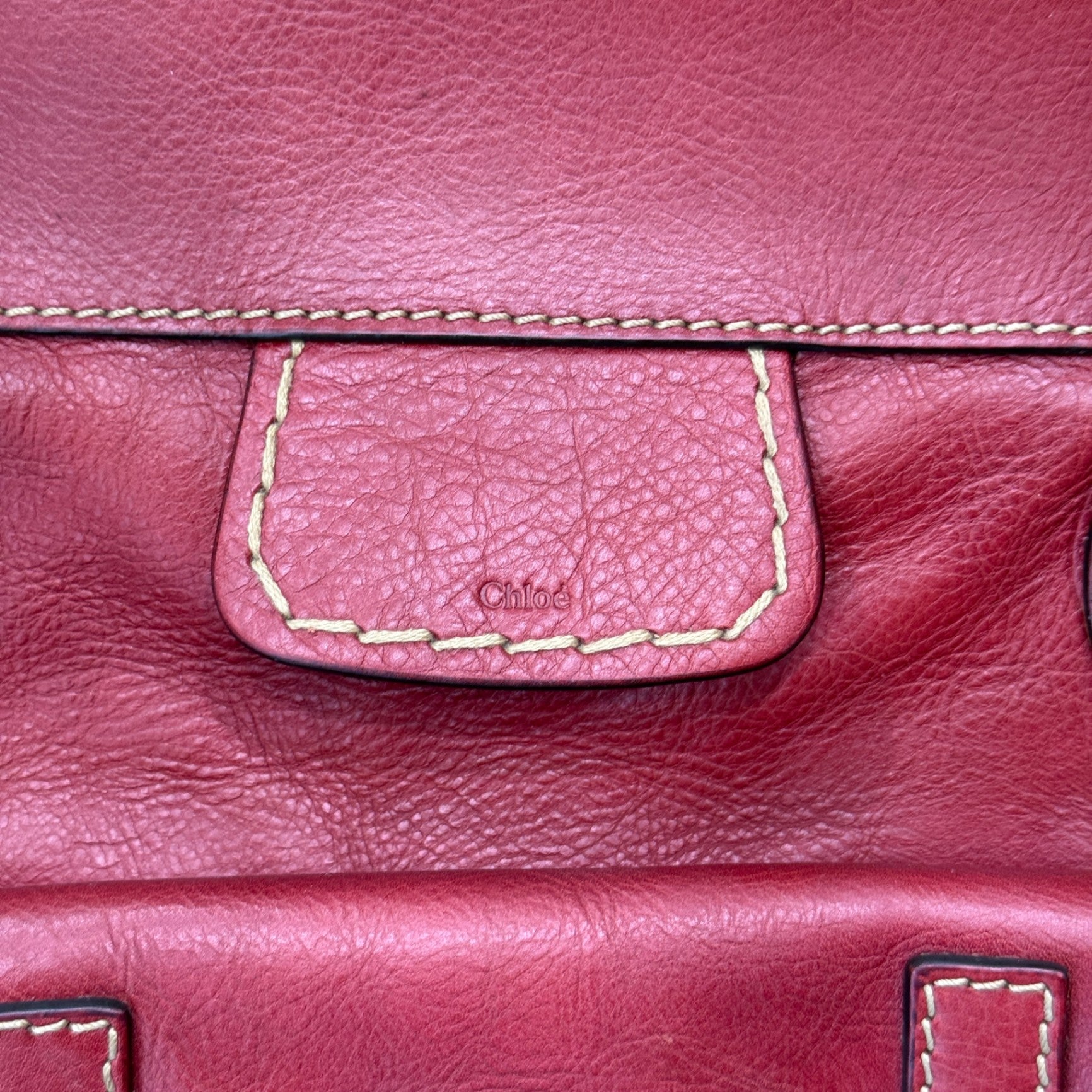 CHLOE Edith Leather Tote - Red