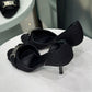 DIOR Vintage Black Peep-Toe Heels Size 36