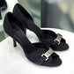 DIOR Vintage Black Peep-Toe Heels Size 36