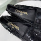 CHANEL Black CC Logo Sequin Flats Sz 41