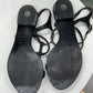 CHANEL Crystal Black Heeled Sandals Sz 38.5