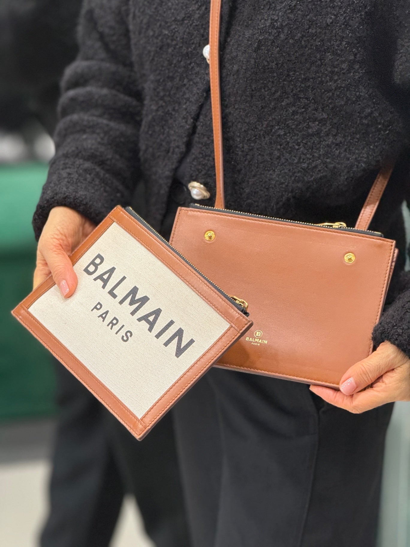 BALMAIN Paris B-Army Canvas Crossbody Bag