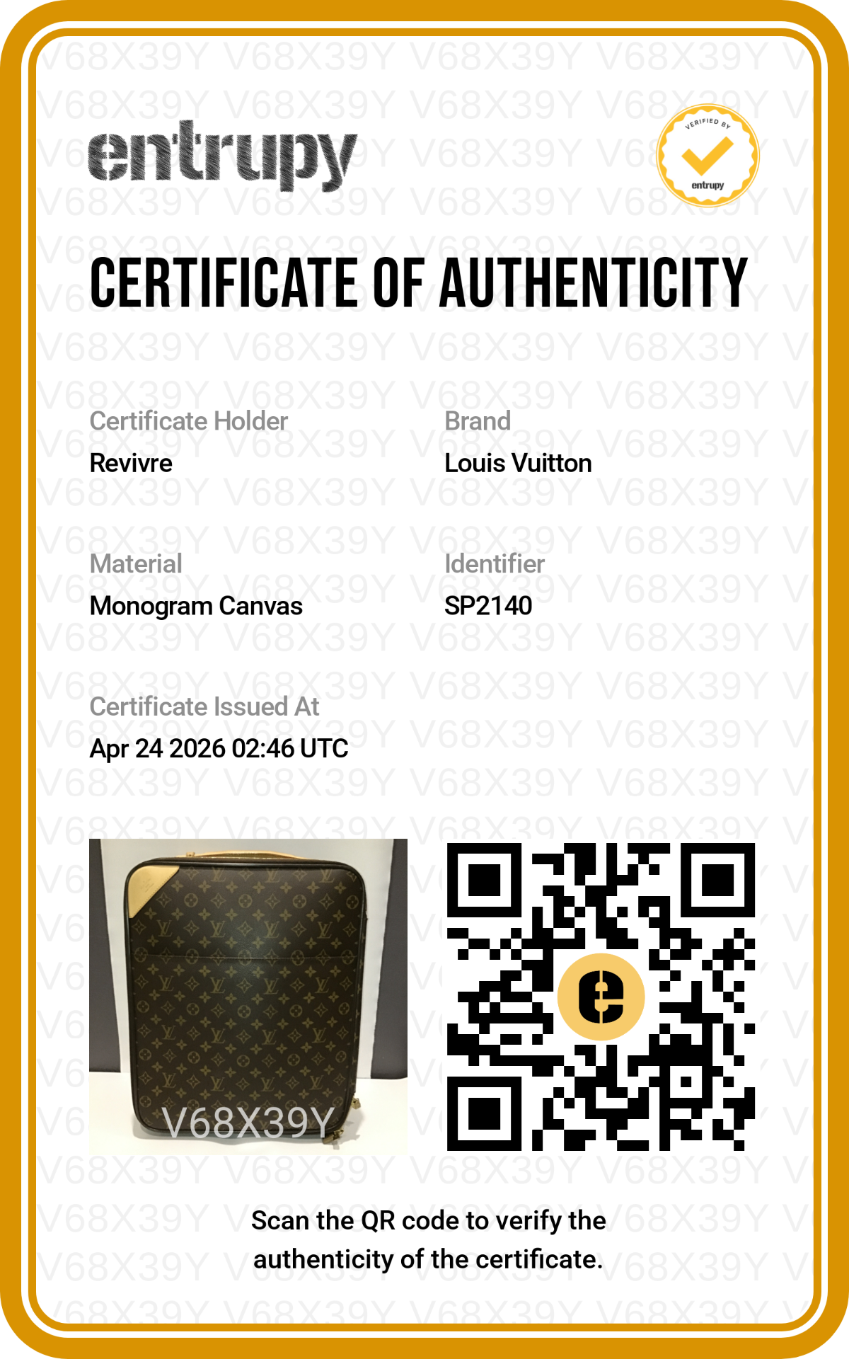 LOUIS VUITTON Monogram Carry On Suitcase