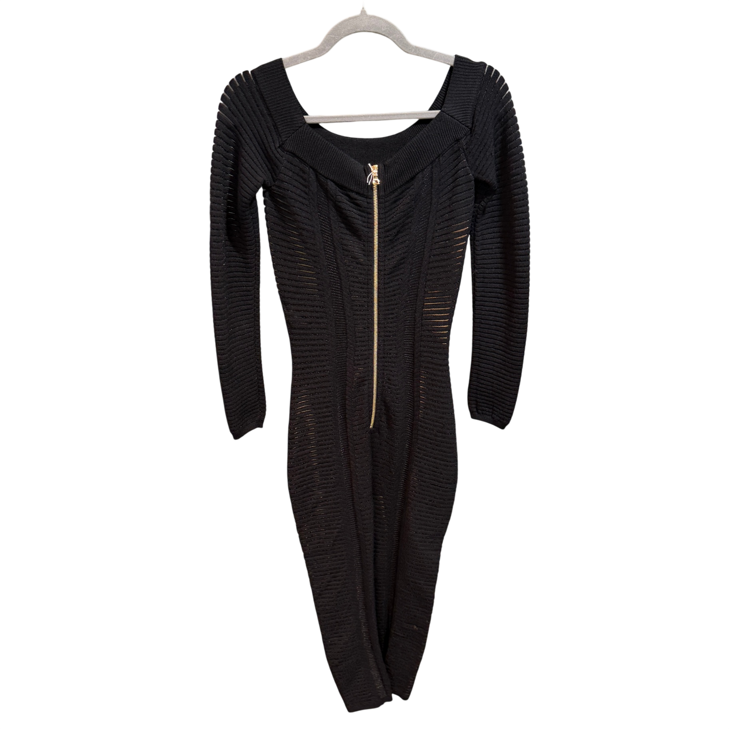 Balmain vintage black long dress /zipper