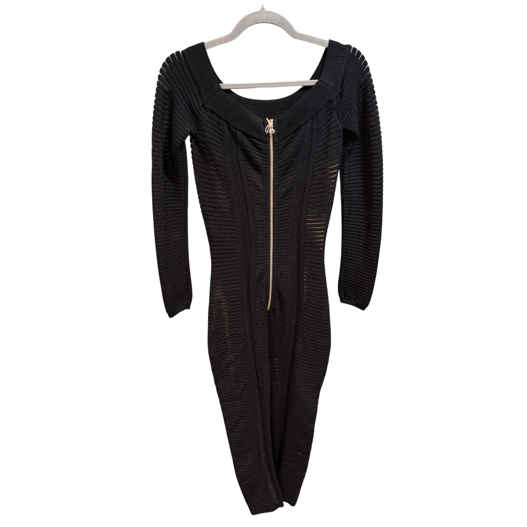 Balmain vintage black long dress /zipper