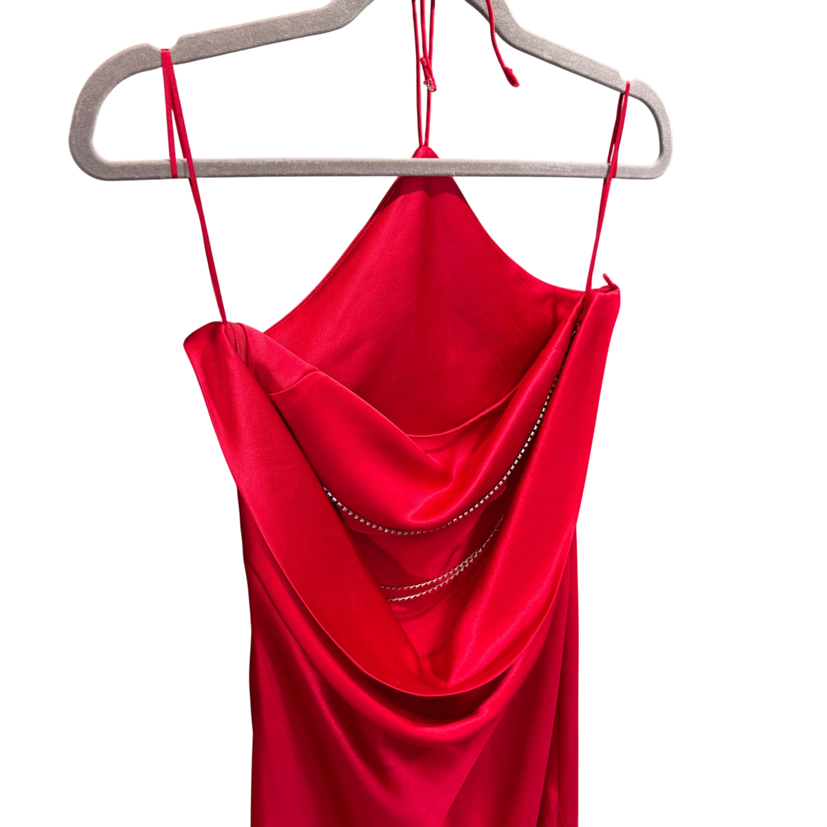 RETROFETE Red Silk Justine Dress Sz XS