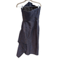 ROLAND MOURET Blue/Blk strapless dress size 8
