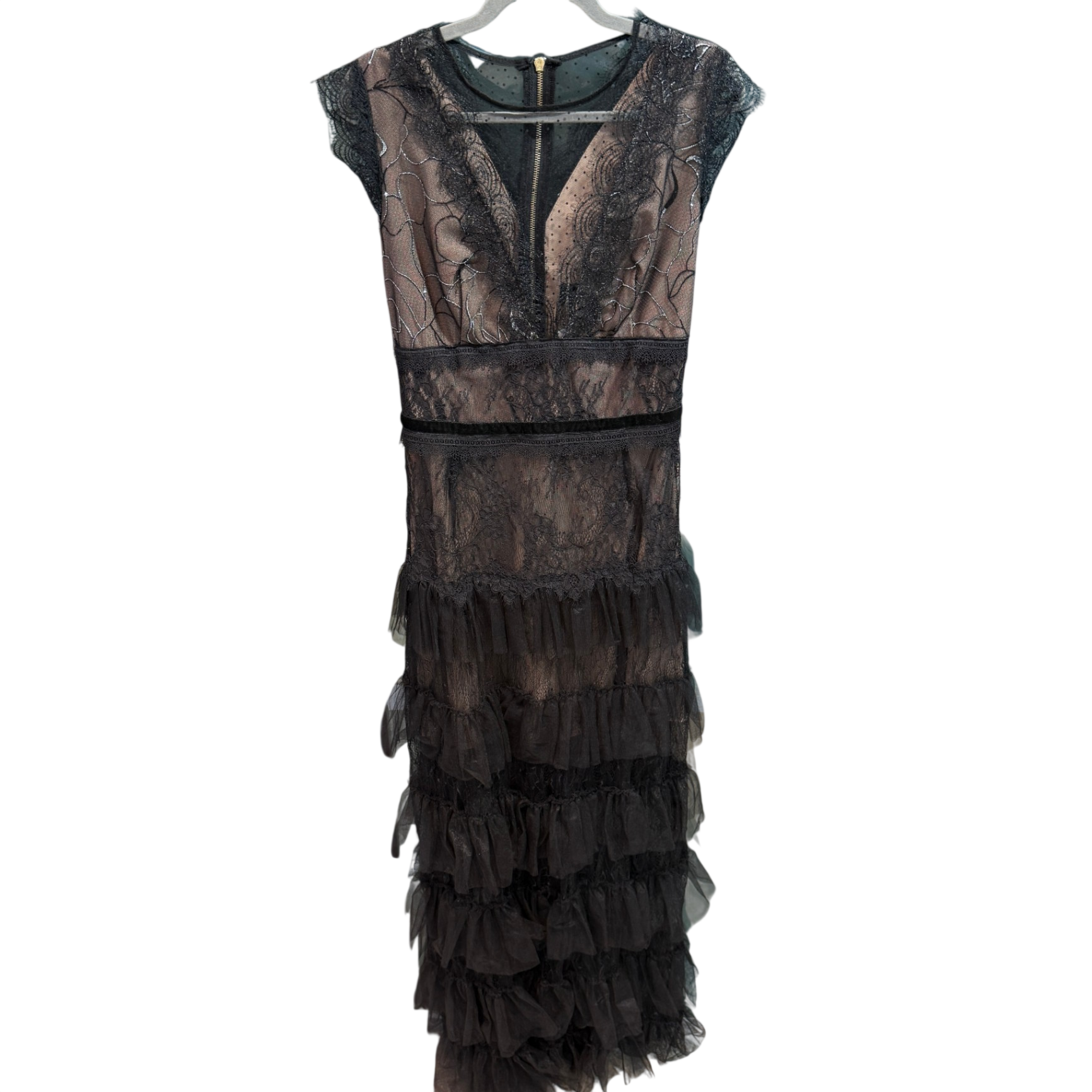 BRONX AND BANCO Black Mesh Dress Size 12