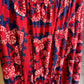 VALENTINO Red and Blue Midi Dress Size L