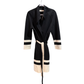 VALENTINO Black and White Cashmere Coat Size 8