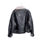 DUCIE Black Bomber Coat With Fur Trim Size L