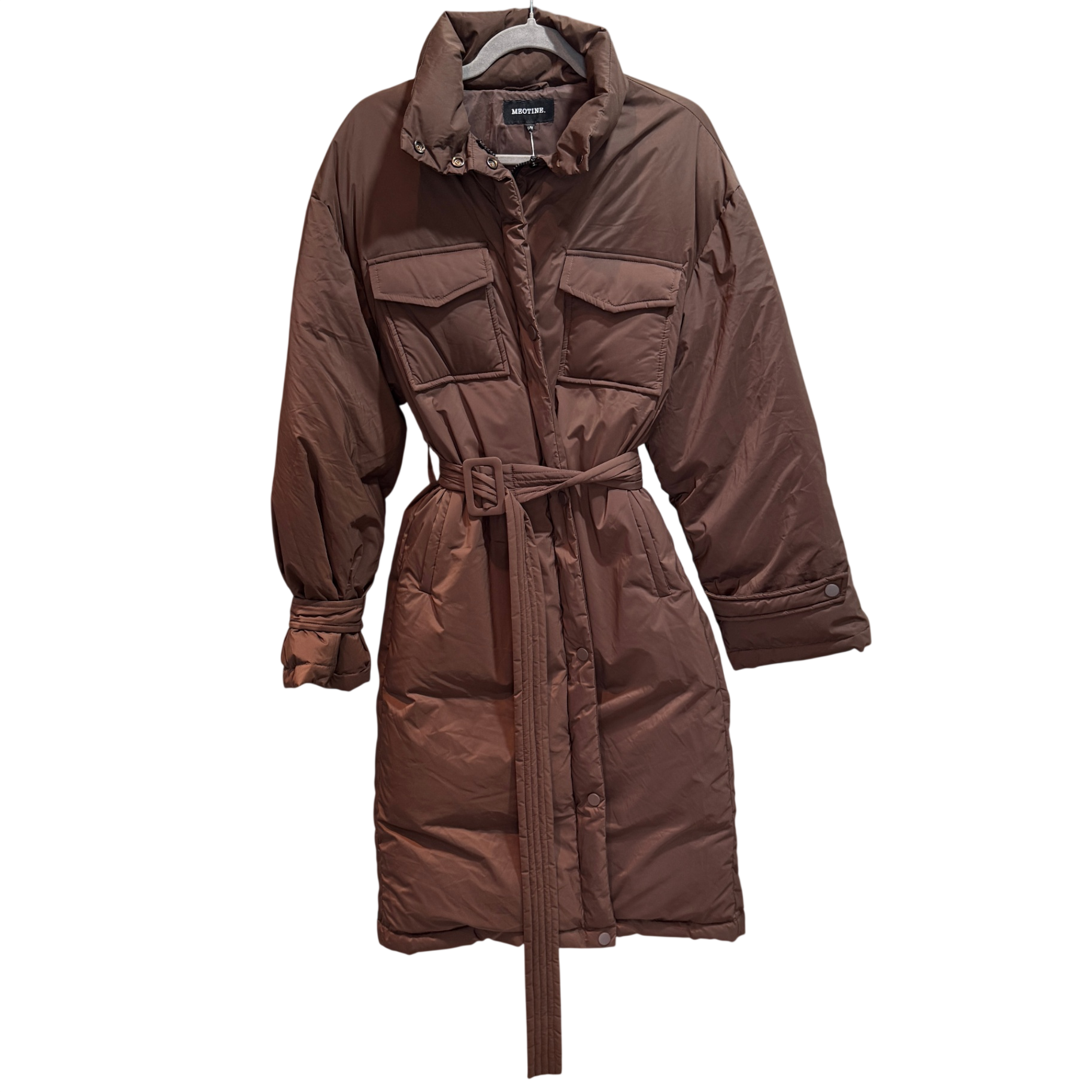 MEOTINE Brown Puffer Coat Size S/M