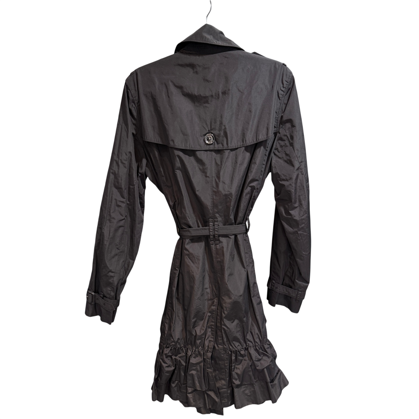 BURBERRY Black Long Coat Size 14