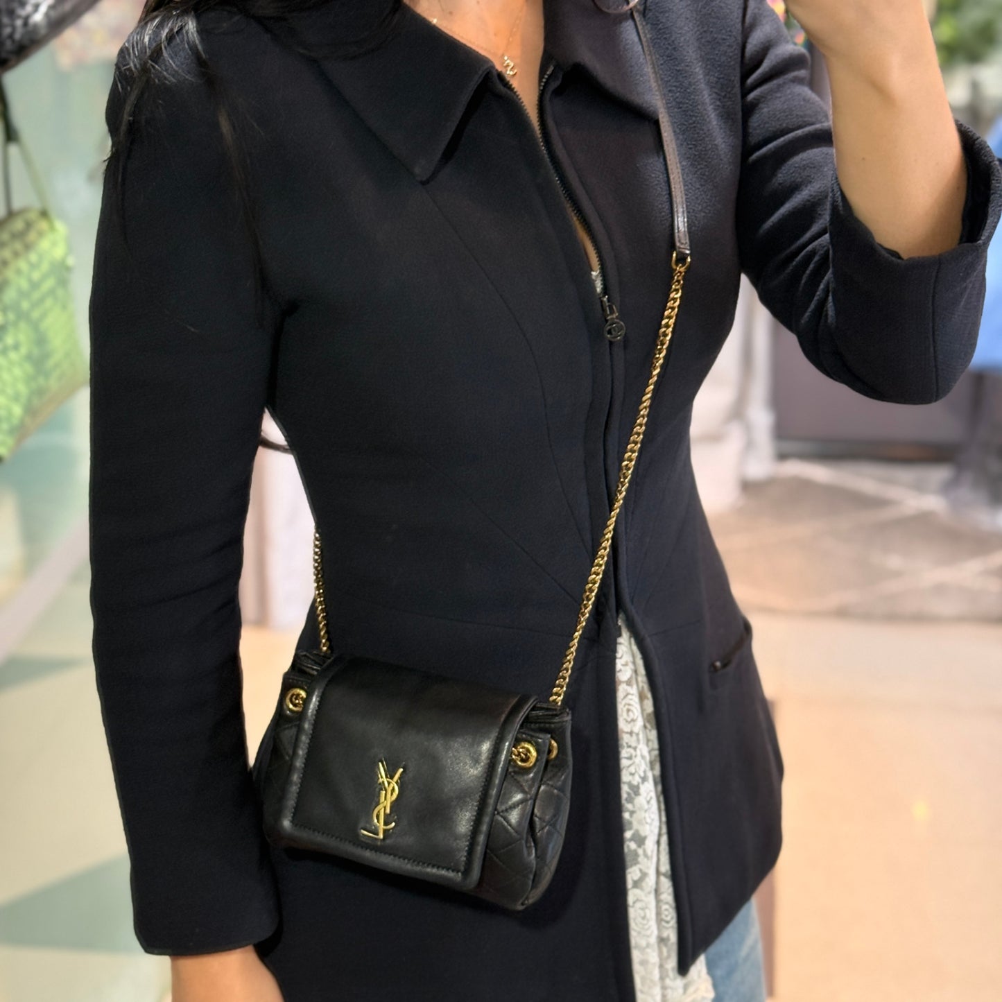 SAINT LAURENT Nolita Black Crossbody