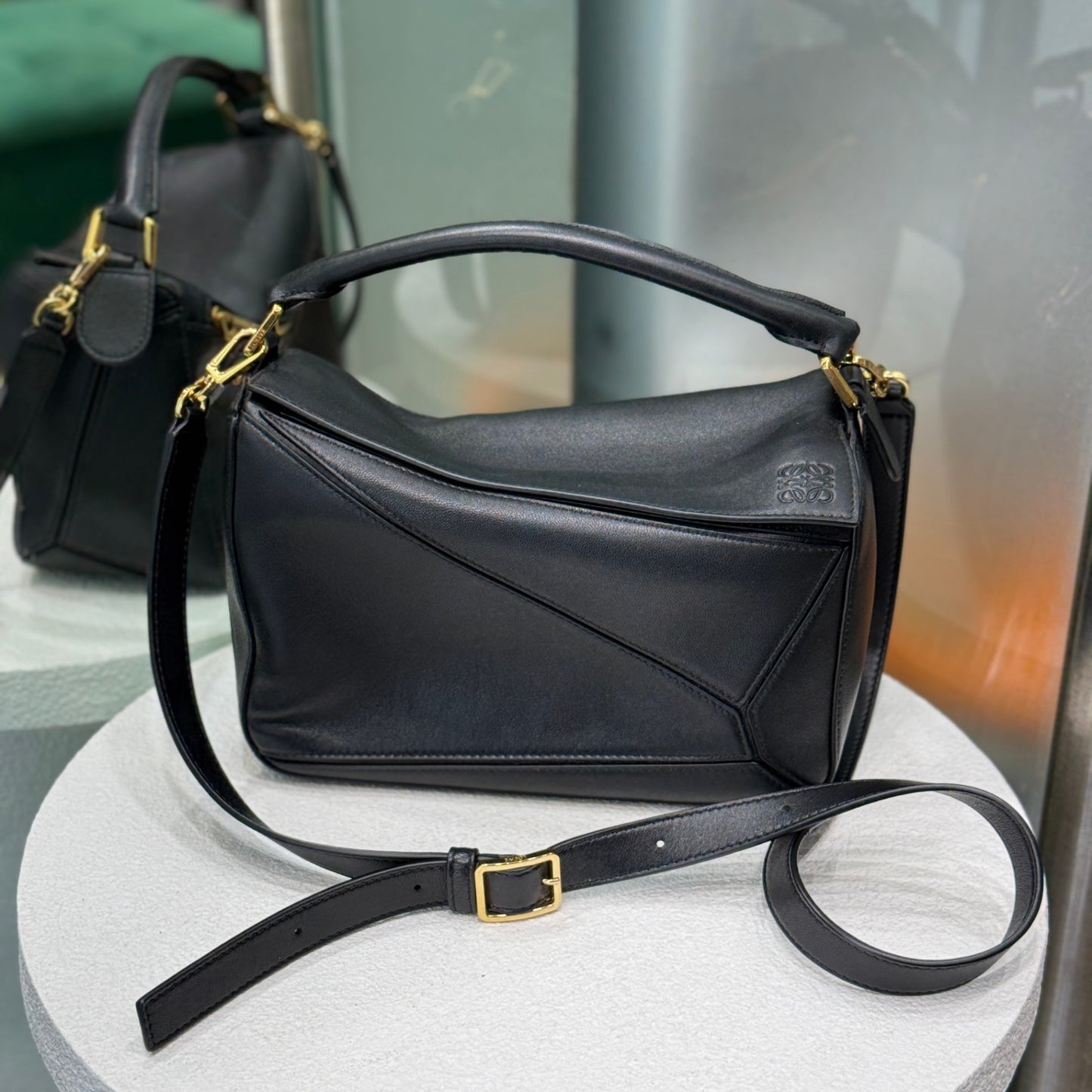LOEWE Small Puzzle Bag - Black