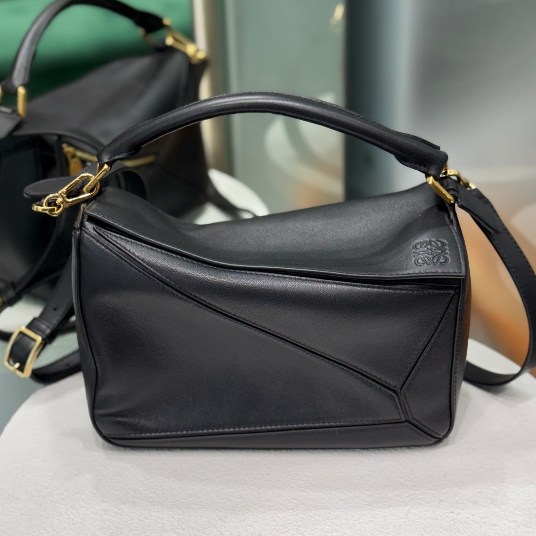 LOEWE Small Puzzle Bag - Black