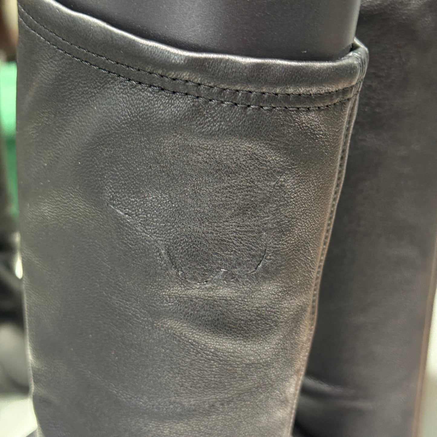 BALMAIN Leather Stretch Stiletto Boot Sz 39