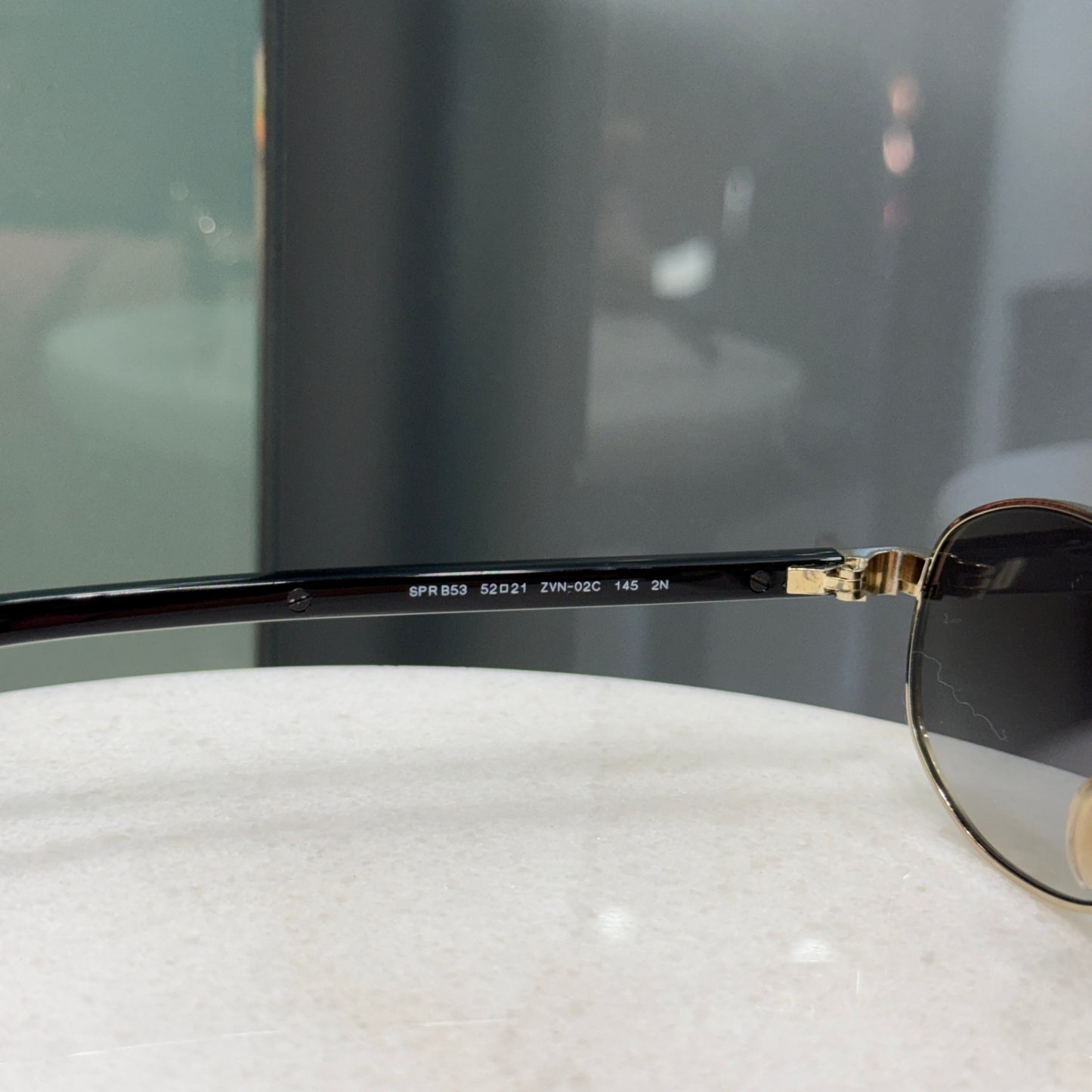 PRADA Black Round Lens Sunglasses