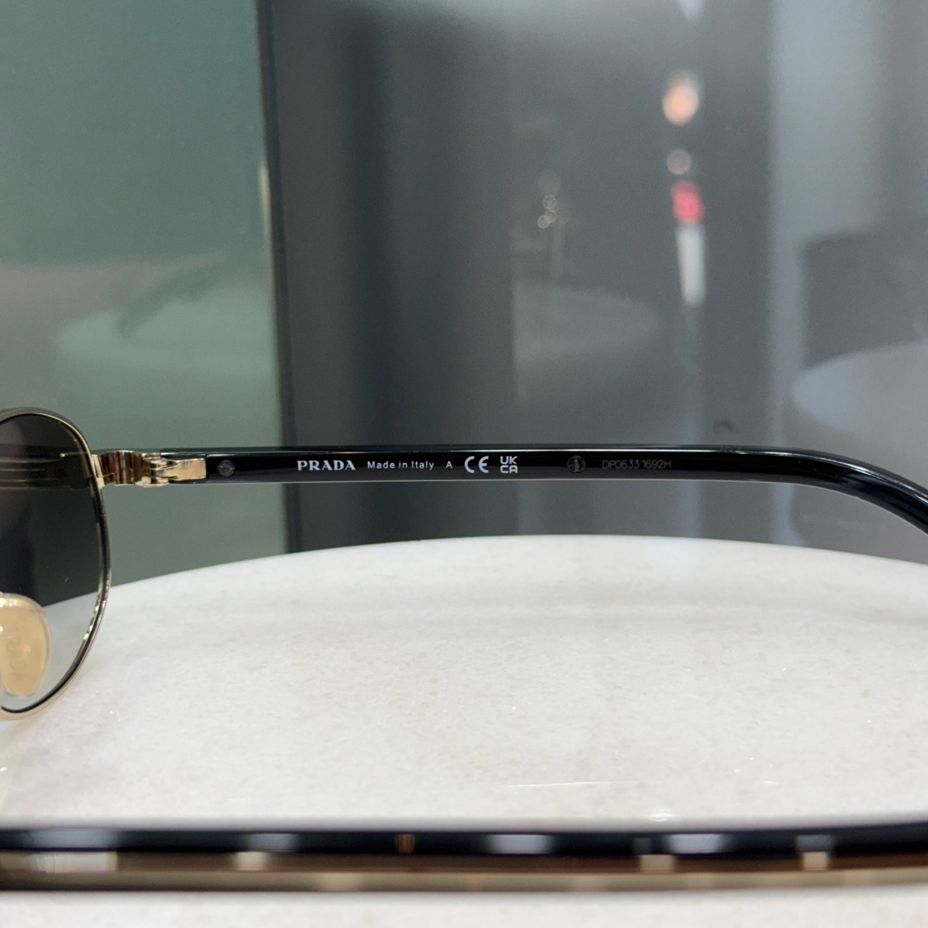 PRADA Black Round Lens Sunglasses