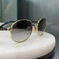 PRADA Black Round Lens Sunglasses