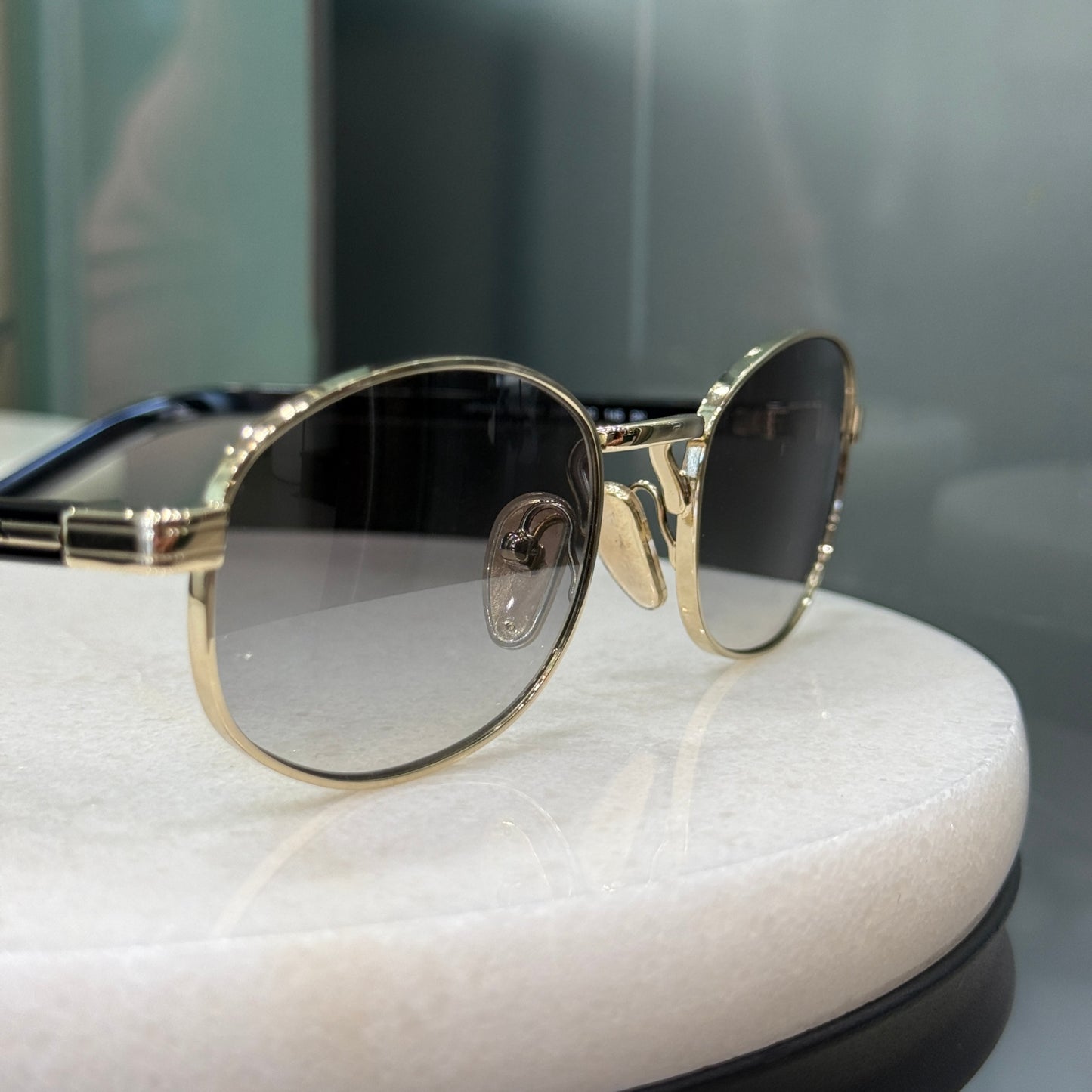 PRADA Black Round Lens Sunglasses